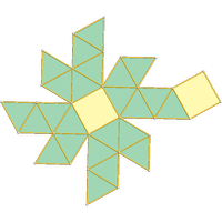 Antiprisma quadrado achatado (J85)