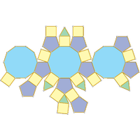 Rombicosidodecaedro tridiminuído (J83)