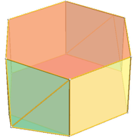 Prisma hexagonal parabiaumentado (J55)