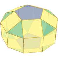 Ortobicúpula pentagonal alongada (J38)