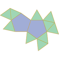 Metabidiminished icosahedron (J62)