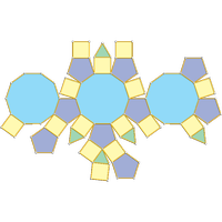 Rhombicosidodecadre tridiminu (J83)