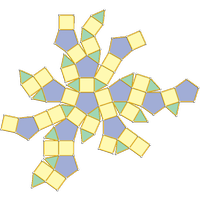 Trigyrate rhombicosidodeca. (J75)