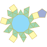 Coupole pentagonale gyroallongée (J24)