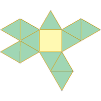 Gyroelongated square pyramid (J10)