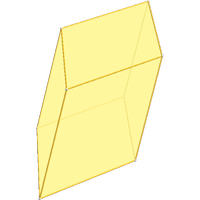 Acute golden rhombohedron