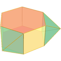 Prisme hexagonal métabiaugmenté (J56)