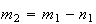 $m_{2}=m_{1}-n_{1}$