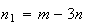 $n_{1}=m-3n$