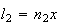 $l_{2}=n_{2}x$